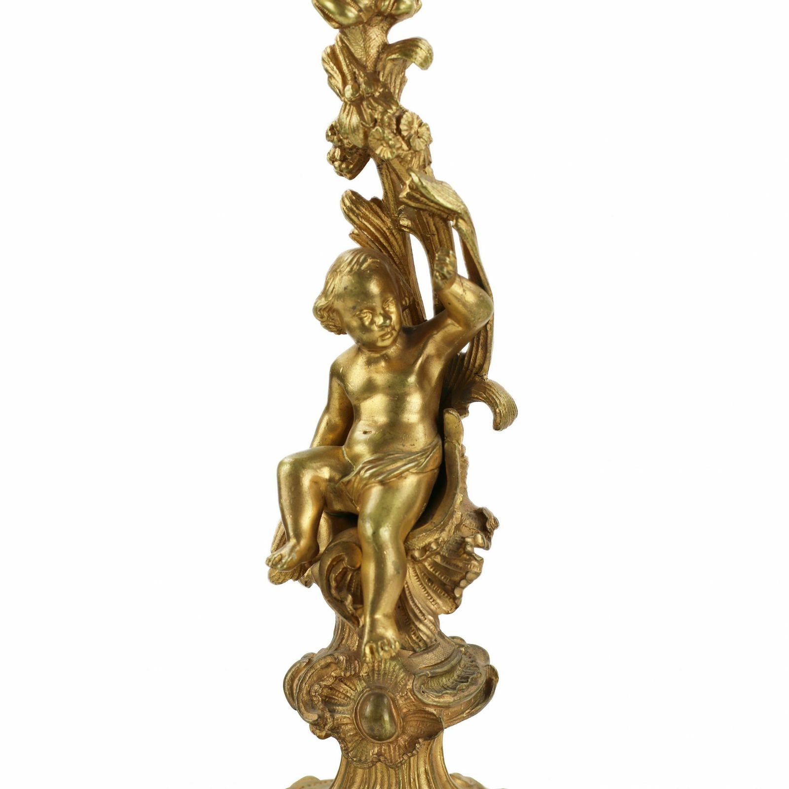 Pair Of Gilded Bronze Candelabra. 19th Century photo furniture