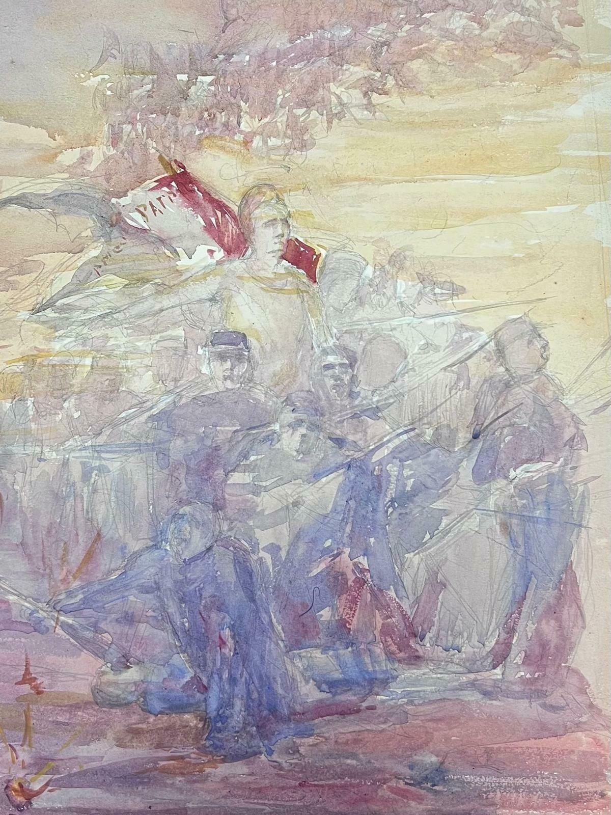 Louise Alix1930's French Impressionist Tribe Of Figures Storming Through The Desert1930's photo 606.0