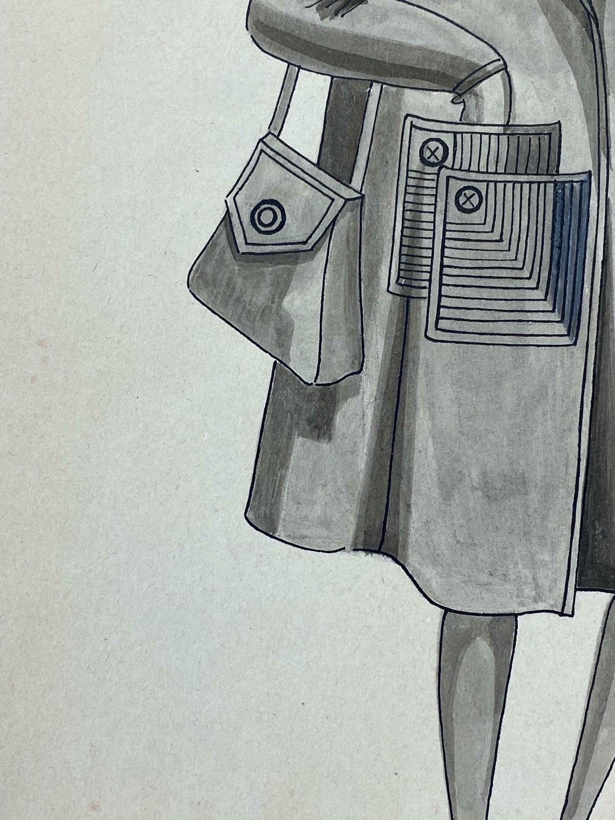 Geneviève Thomas1940's Fashion Illustration   Black & White Stylish Women In Chic Clothingc. 1940's photo 214.0