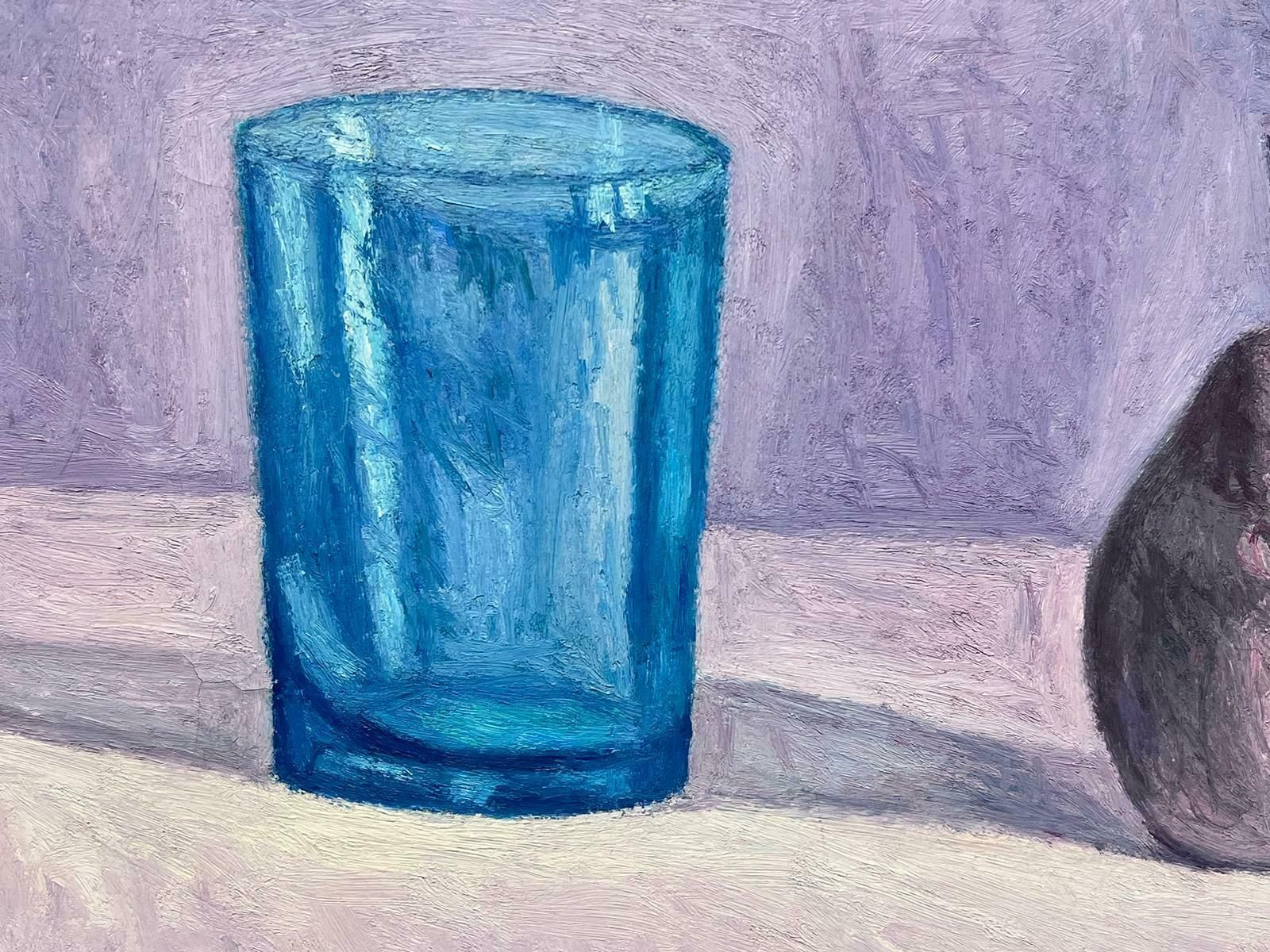 French Schoolfrench Post Impressionist Still Life Fruit & Glass Of Wine 20th Century photo furniture