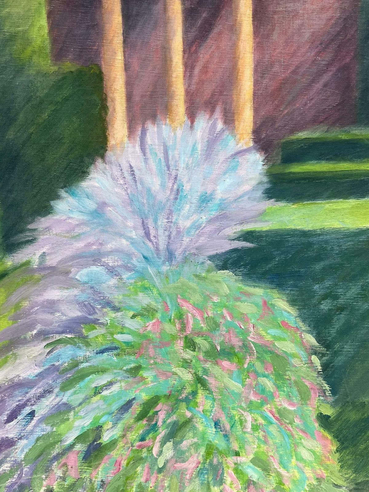 Geza Somerset Paddonpristine Cut Hedges In Walled Gardens Contemporary British Oil Painting photo for sale