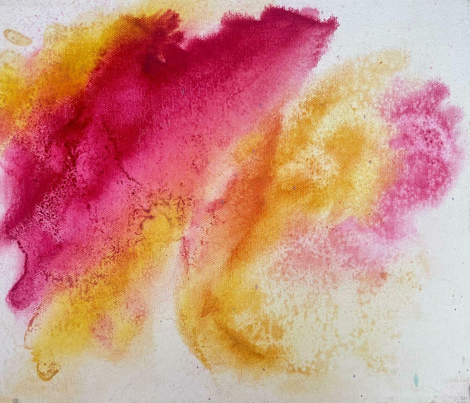 Geza Somerset Paddonpink And Orange Abstract Contemporary British Modernist Painting