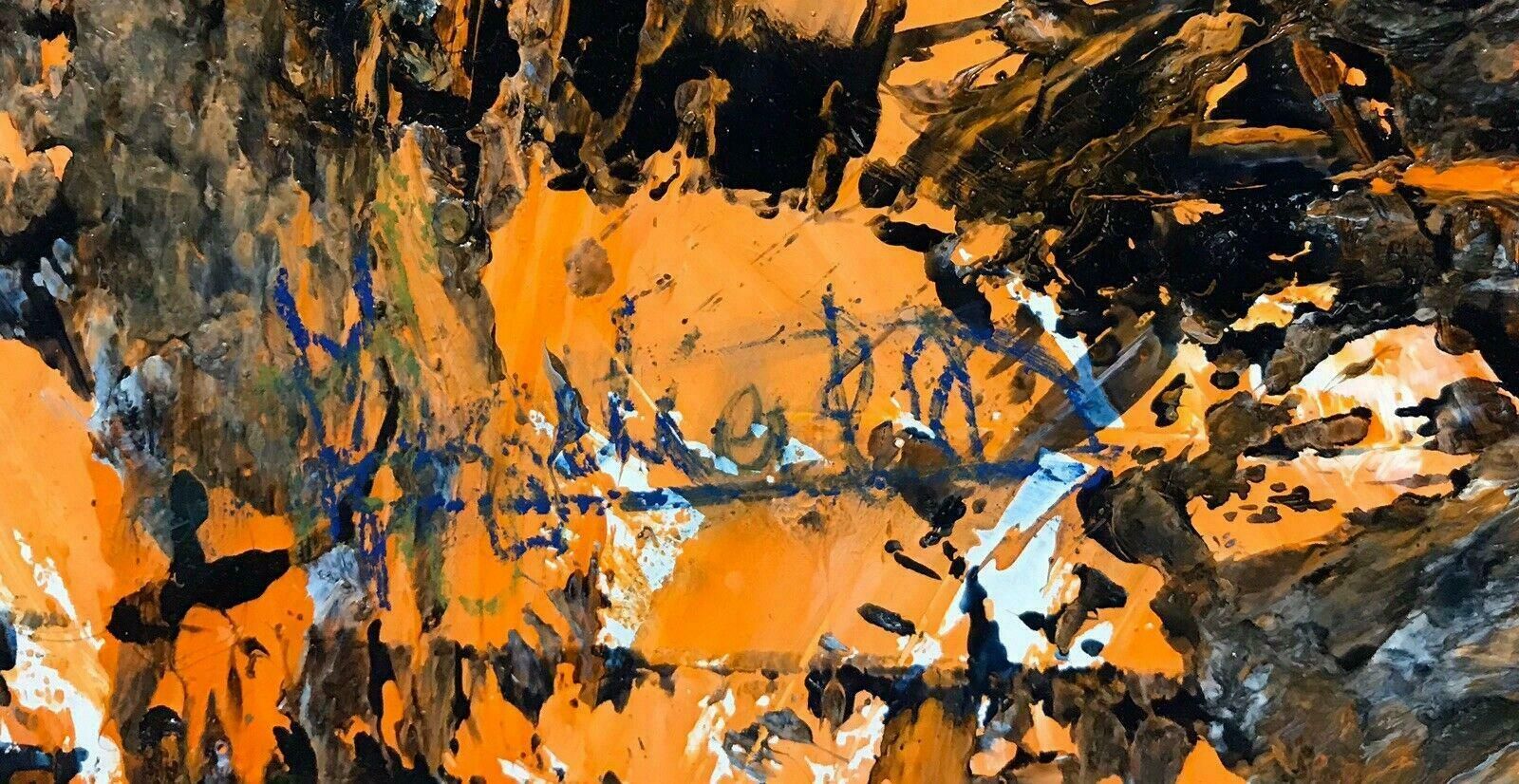 Unknown1980's French Abstract Oil Painting   Signed   Amazing Shapes & Colours20th Century photo vinterior