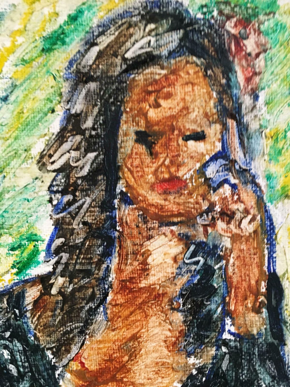 Kate Orrflamenco Dress, Surrealist Impressionist Oil Painting, Signedc.2000s photo Art