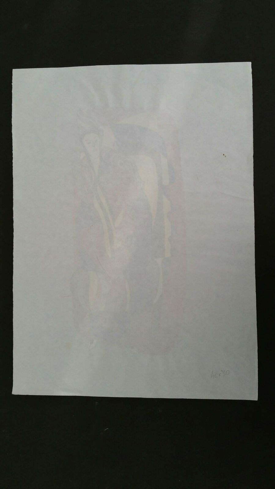 photo for sale Louis Bellonfrench Futurist Abstract Figure Mid 20th Century Signed Painting C. 1950s