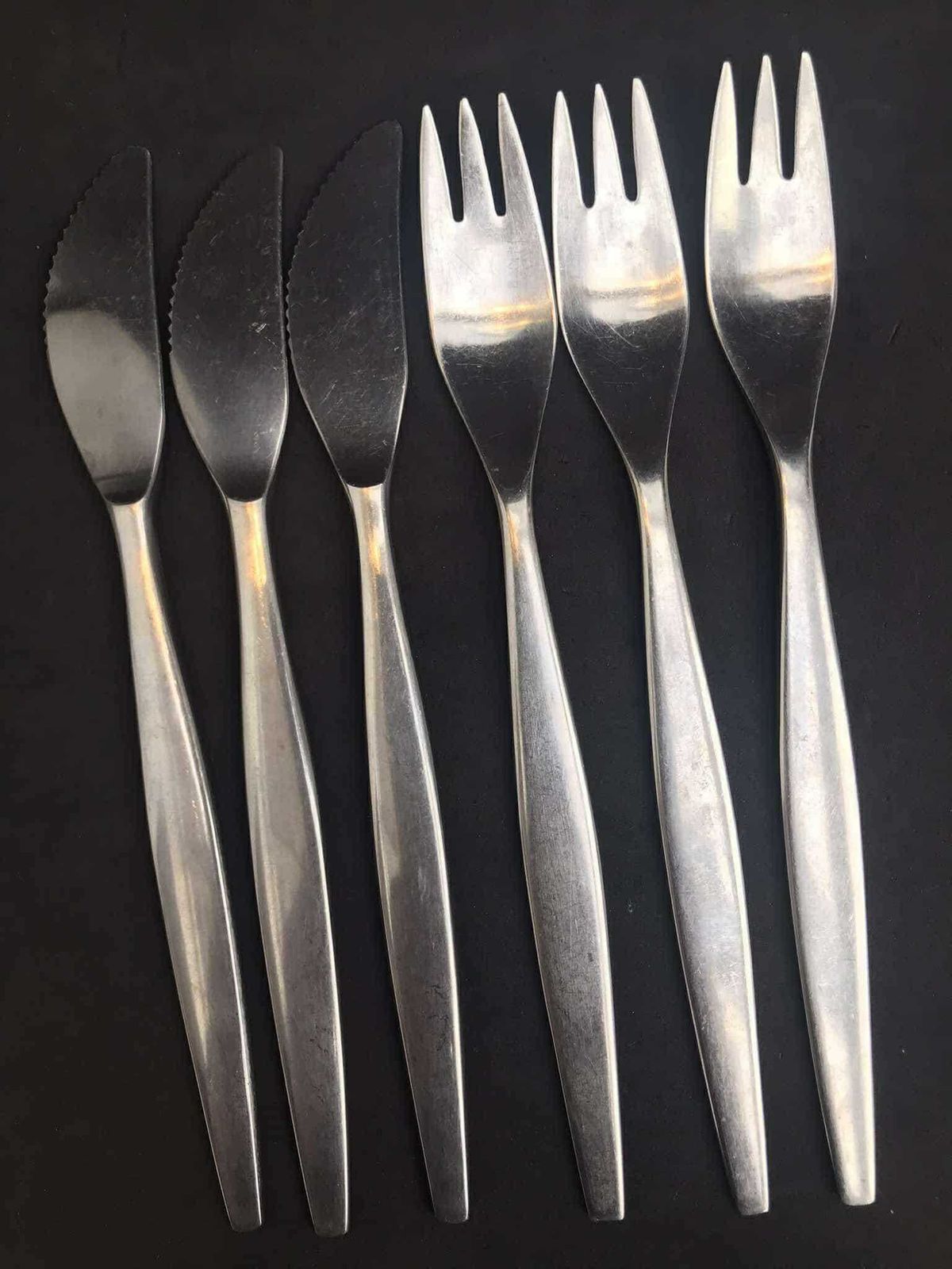 Gense Focus Flatware Retro Bestek Zweden Satijn Design Scandinavisch Dinervorken Messen Modernistisch Roestvrij Staal Design By Folke Arstrom photo Woonaccessoires