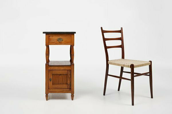 Art Deco French Night Stand With Blue Stone Top, 1920s photo furniture