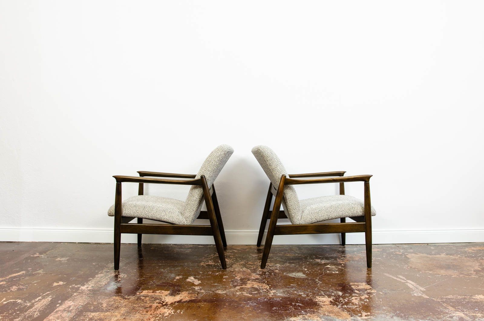 Pair Of Gfm 64 Armchairs By Edmund Homa 1960's photo Furniture