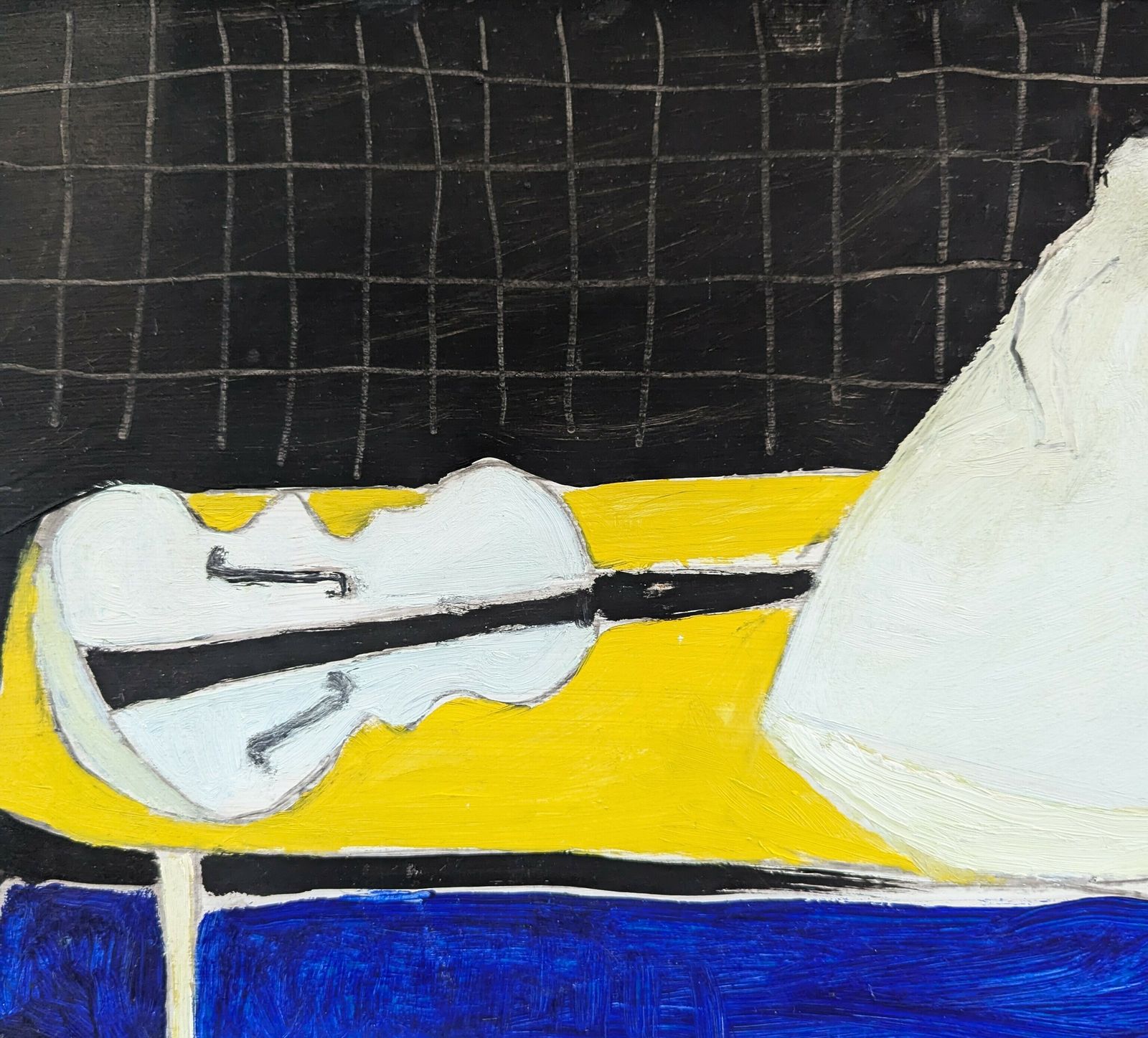 photo furniture Oil Painting White, Yellow, Blue, Black