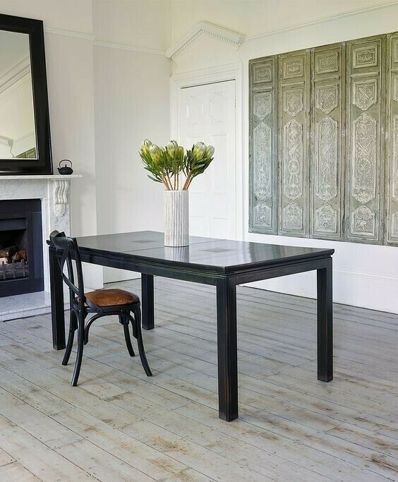Stunning Lombok Canton Dining Table & 6 Chairs   Black   Rrp £2800 photo furniture