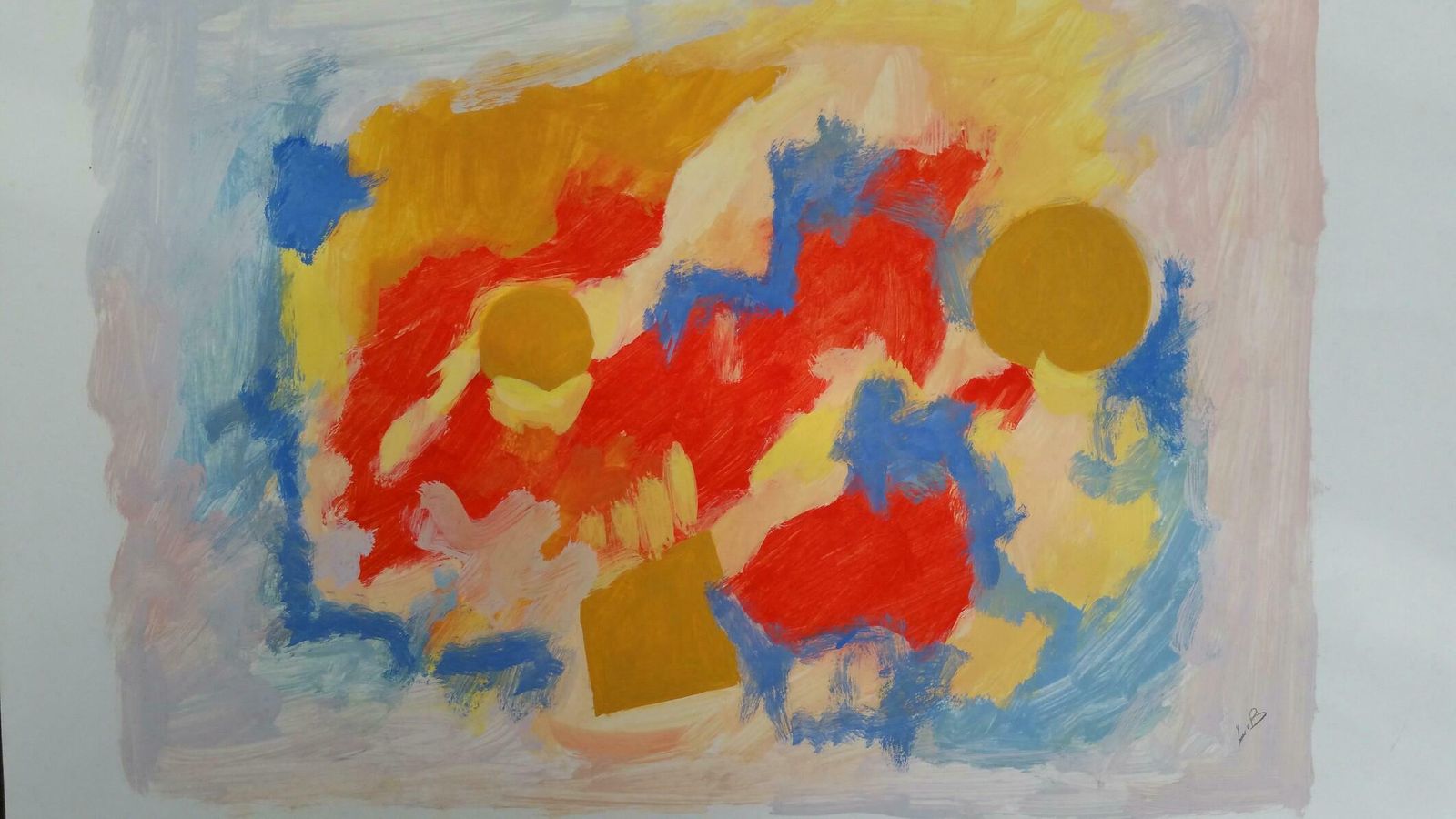 Louis Bellon Provence Abstract Mid 20th Century Painting C. 1950s photo for sale