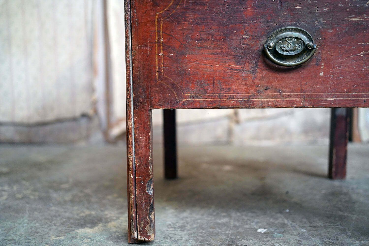 Furniture A George III Painted Pine Bedside Commode C.1780 photo