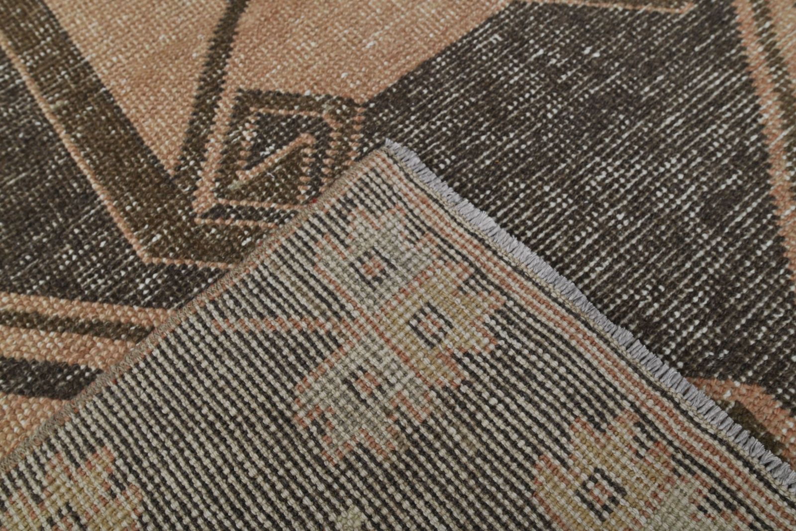 121x431 Cm Vintage Oushak Turkish Runner, Hanmade Wool Rug, Hallway Rugs, Kitchen Runners, Orange Brown Carpet photo buy