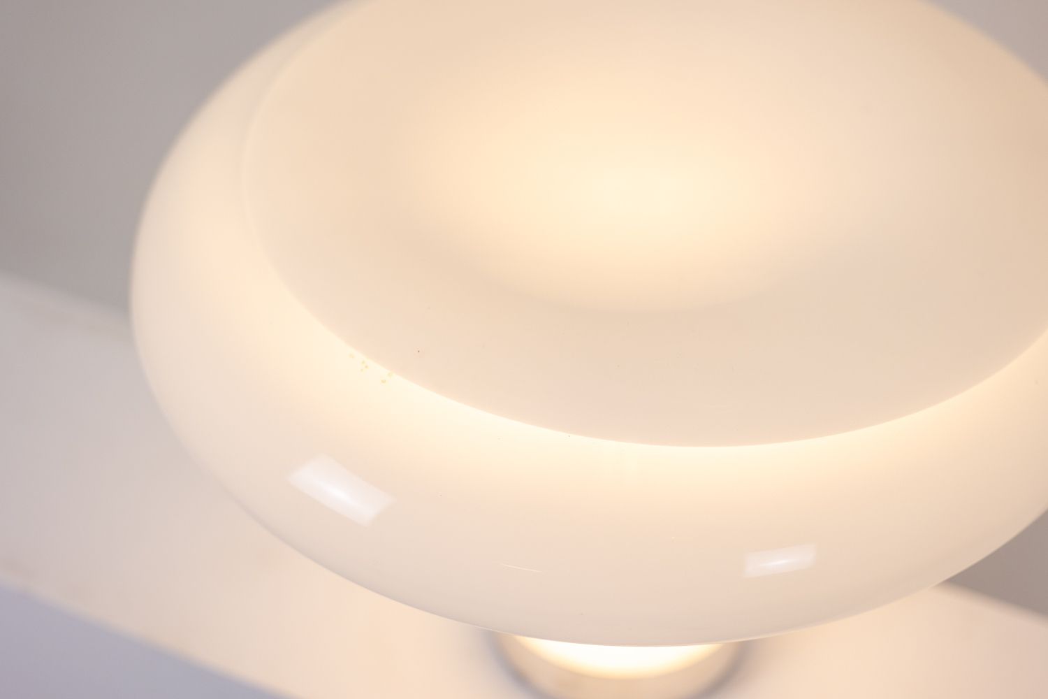 Angelo Mangiarotti. Lamp In Opaline And Chrome Metal. 1980s. photo furniture