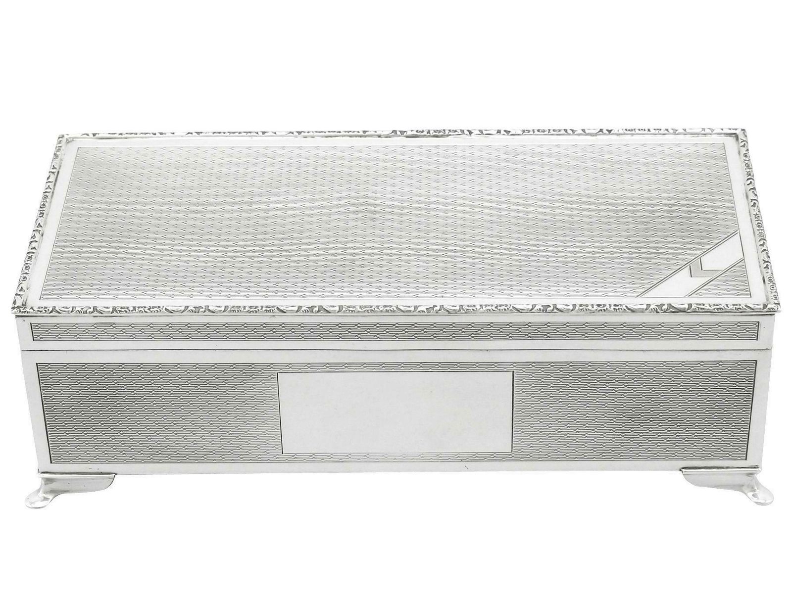Harman Brothers 1970's Sterling Silver Cigarette Jewelry Box photo furniture