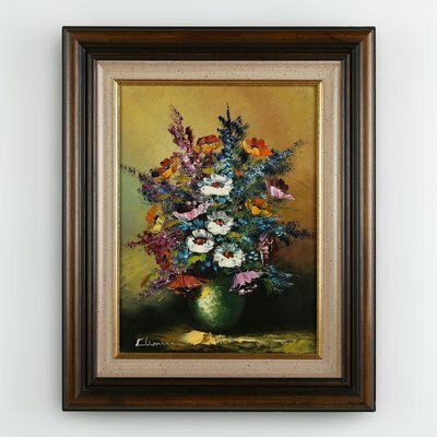 Belgian Artist, Still Life With A Bouquet Of Flowers, 1950s, Oil On Canvas, Framed