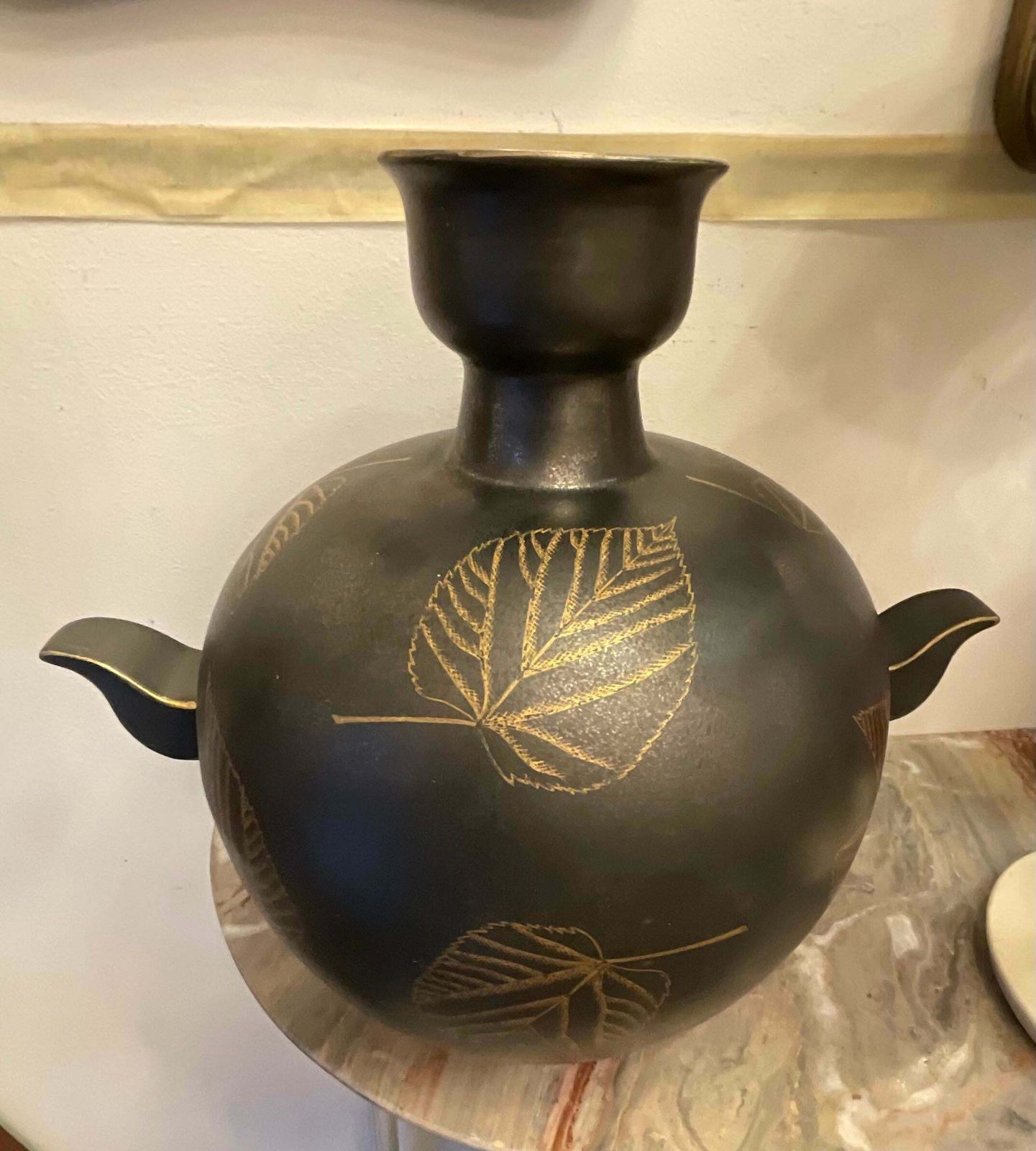 photo vintage Guido Andlovitz   Vase Model Monza 46  Glazed Strong Earthenware    Italy 1930