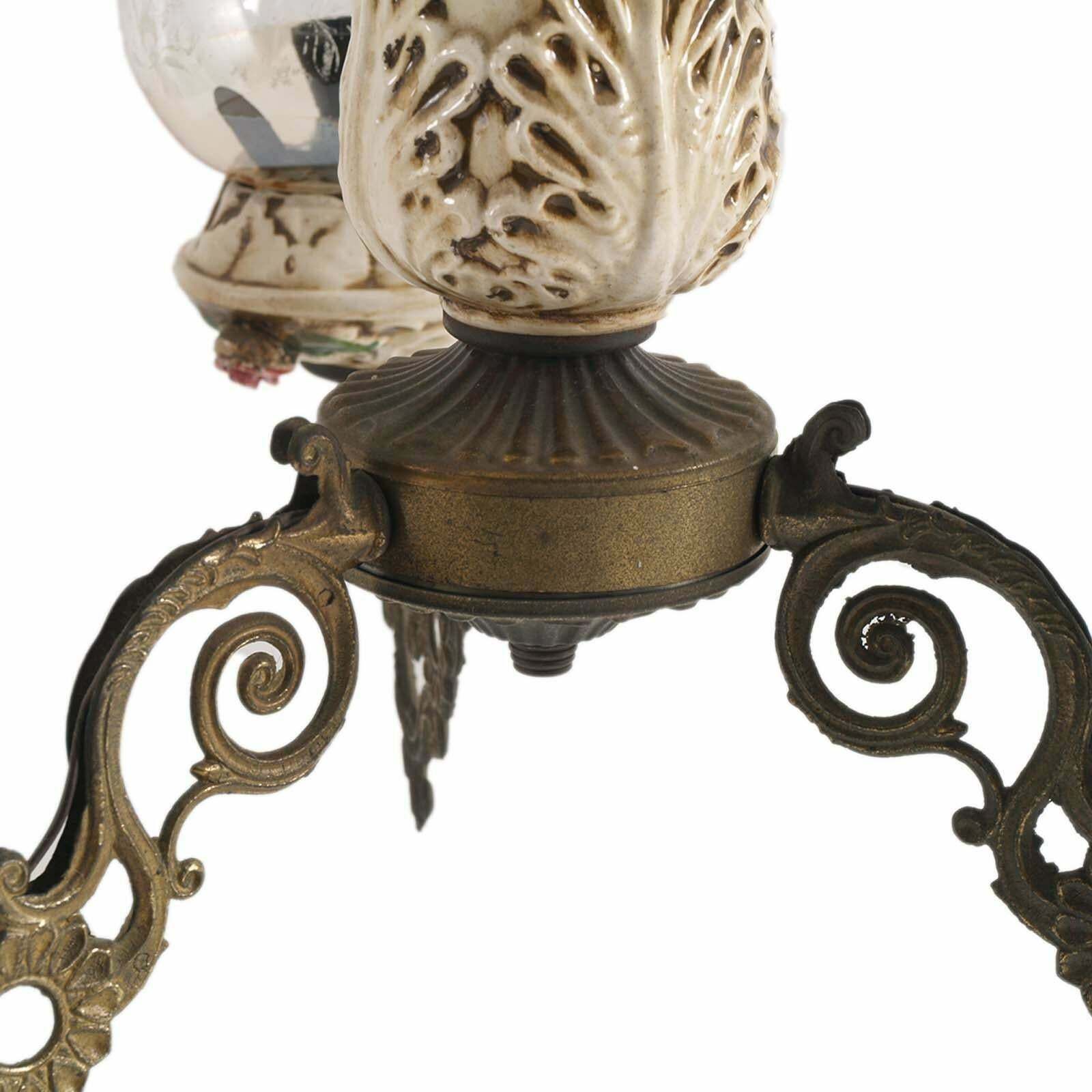 Florentine Richard Ginori Pendant Chandelier, Bronze, Porcelain , Murano Glass photo 6058.0