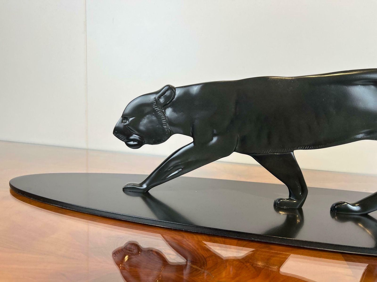 Art Deco Panther Sculpture, Solid Bronze, France Circa 1930 photo buy