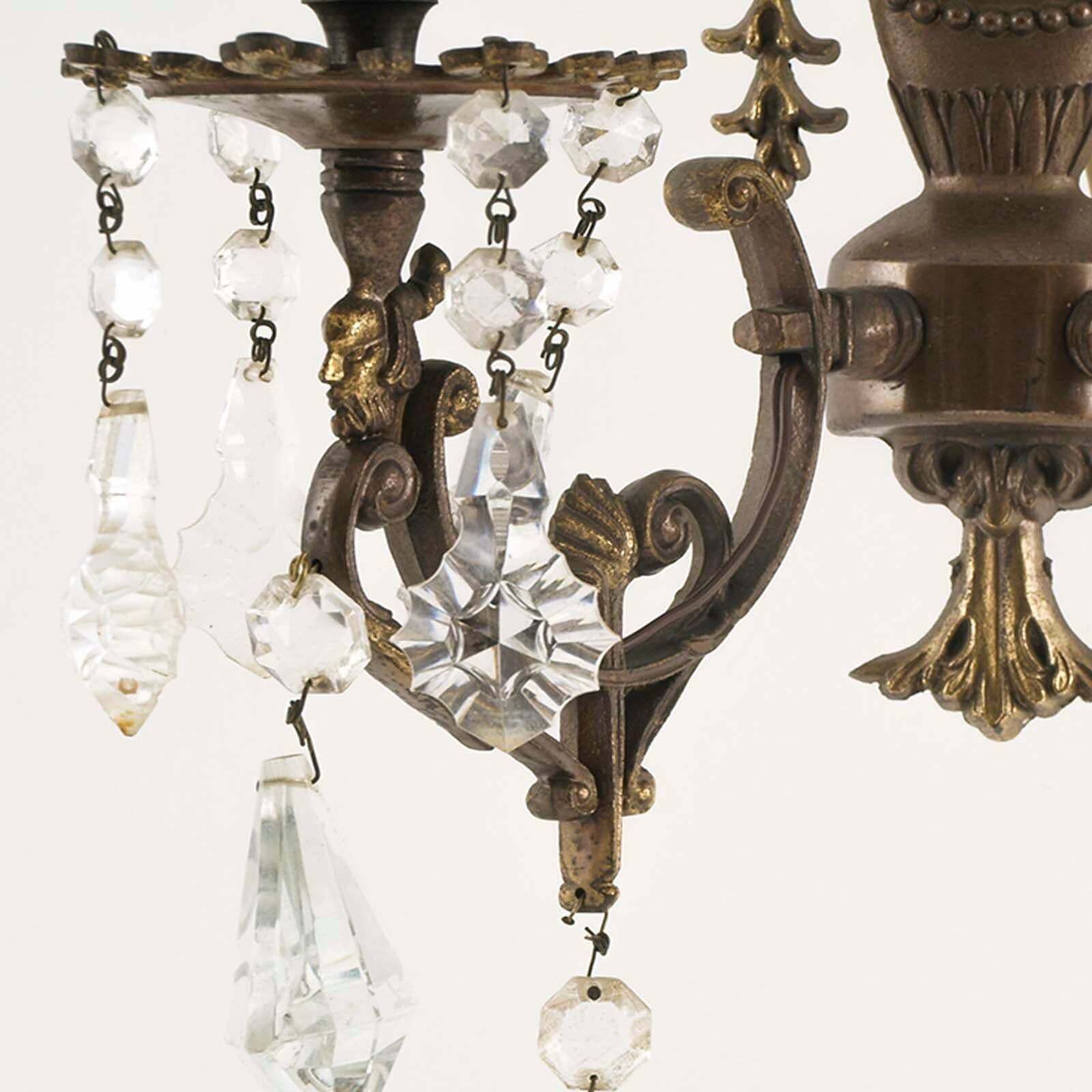 photo furniture Neoclassical Pair Of Gilded Bronze Appliques With Swarovski Crystals