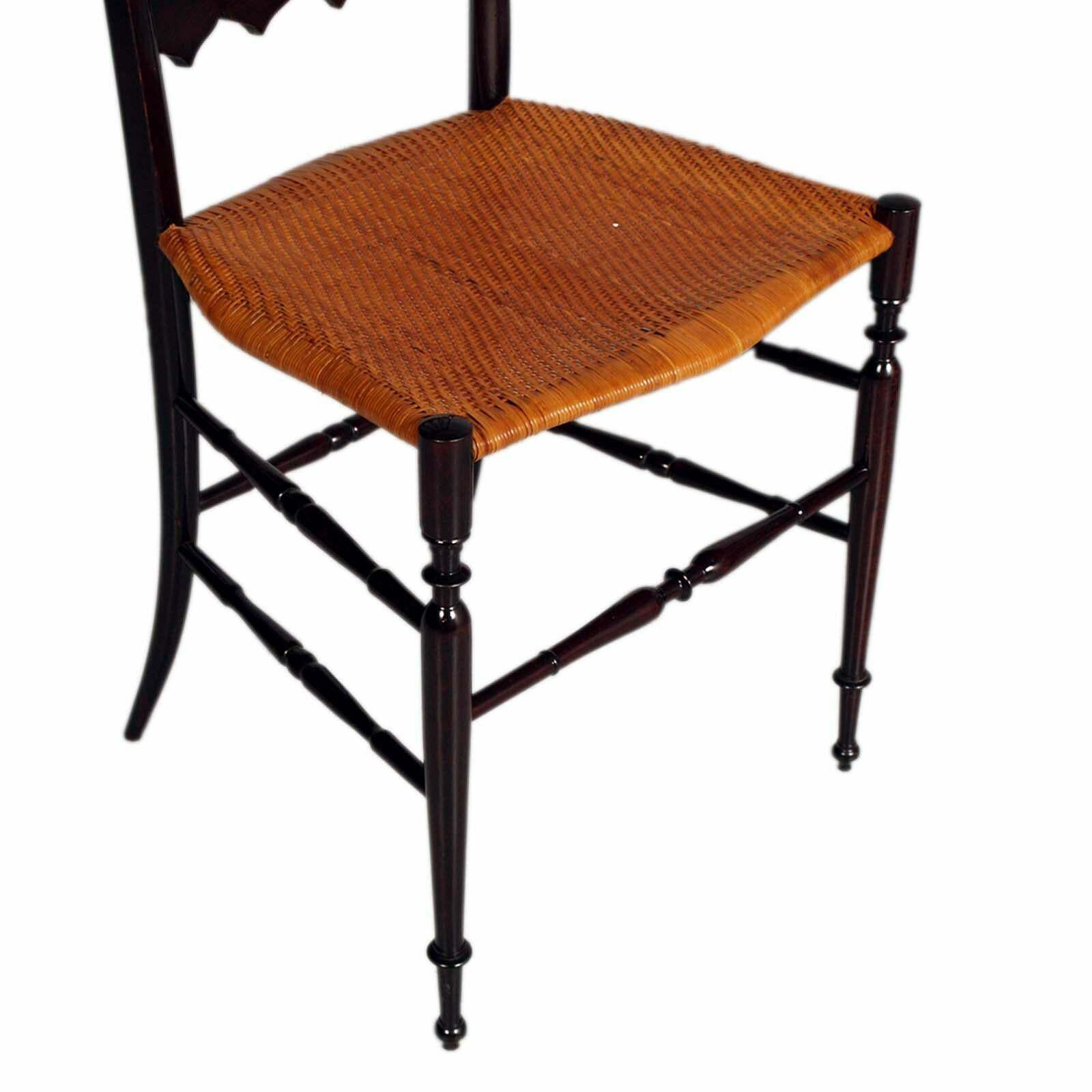 1950s Hight Back Chiavarina Chair Gio Ponti Attributed For Sac Chiavari photo for sale