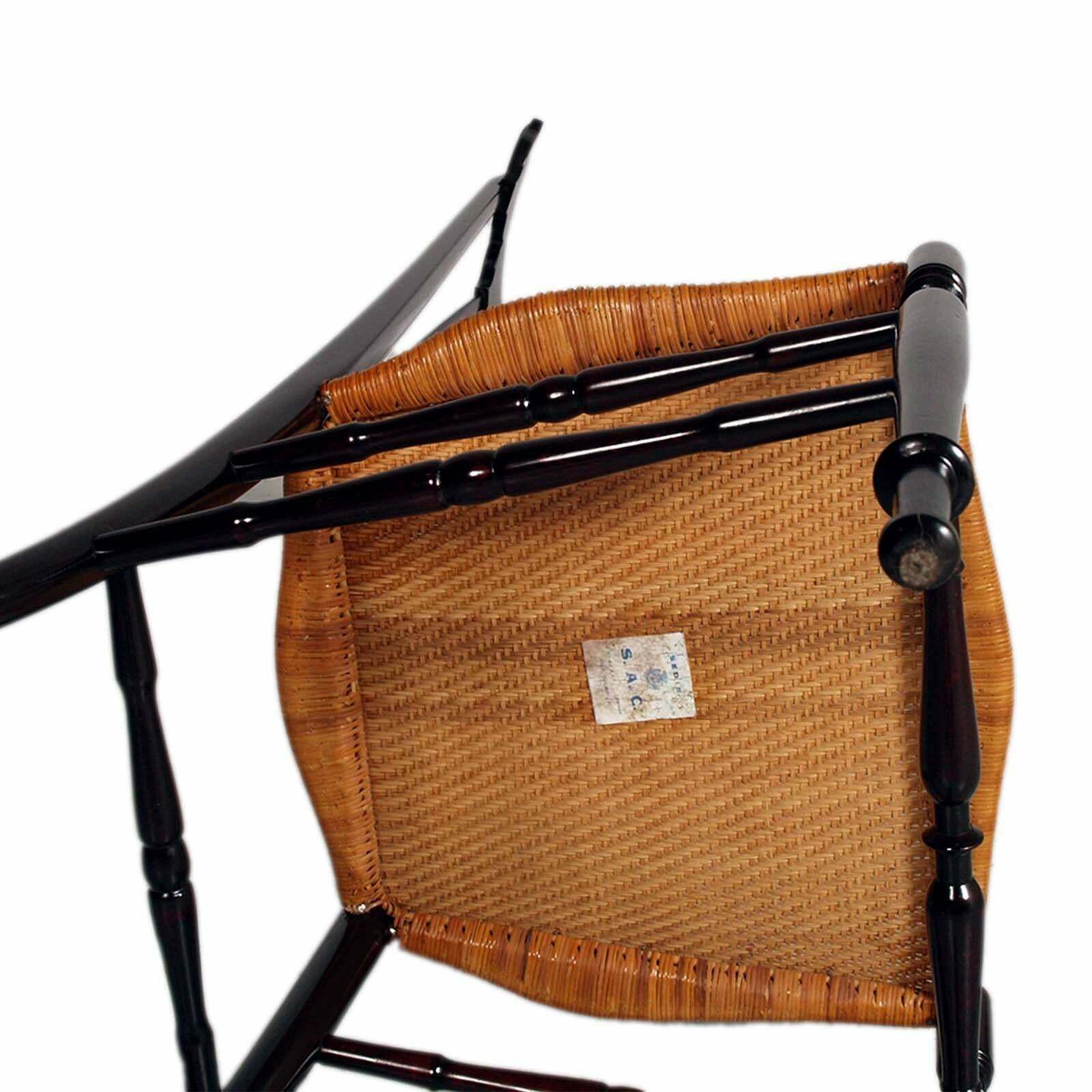 1950s Hight Back Chiavarina Chair Gio Ponti Attributed For Sac Chiavari photo buy
