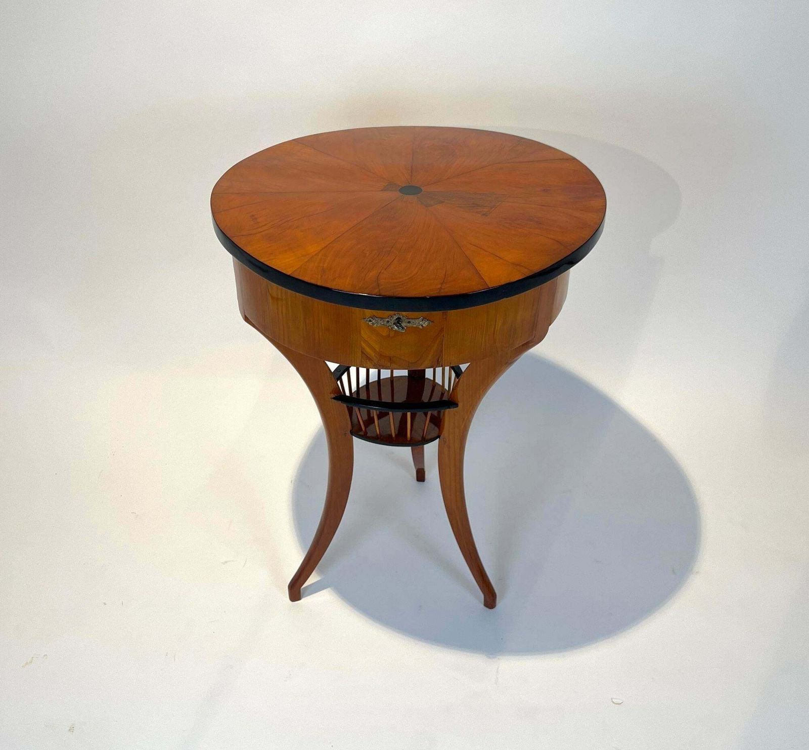 Biedermeier Sewing Table, Cherry Wood, South Germany Circa 1820 photo for sale
