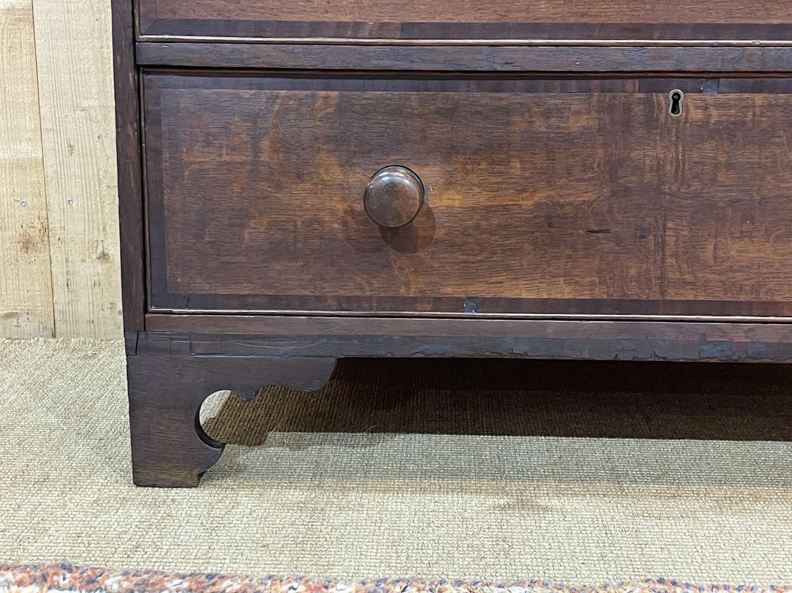 19th Century English Chest Of Drawers In Oak photo for sale