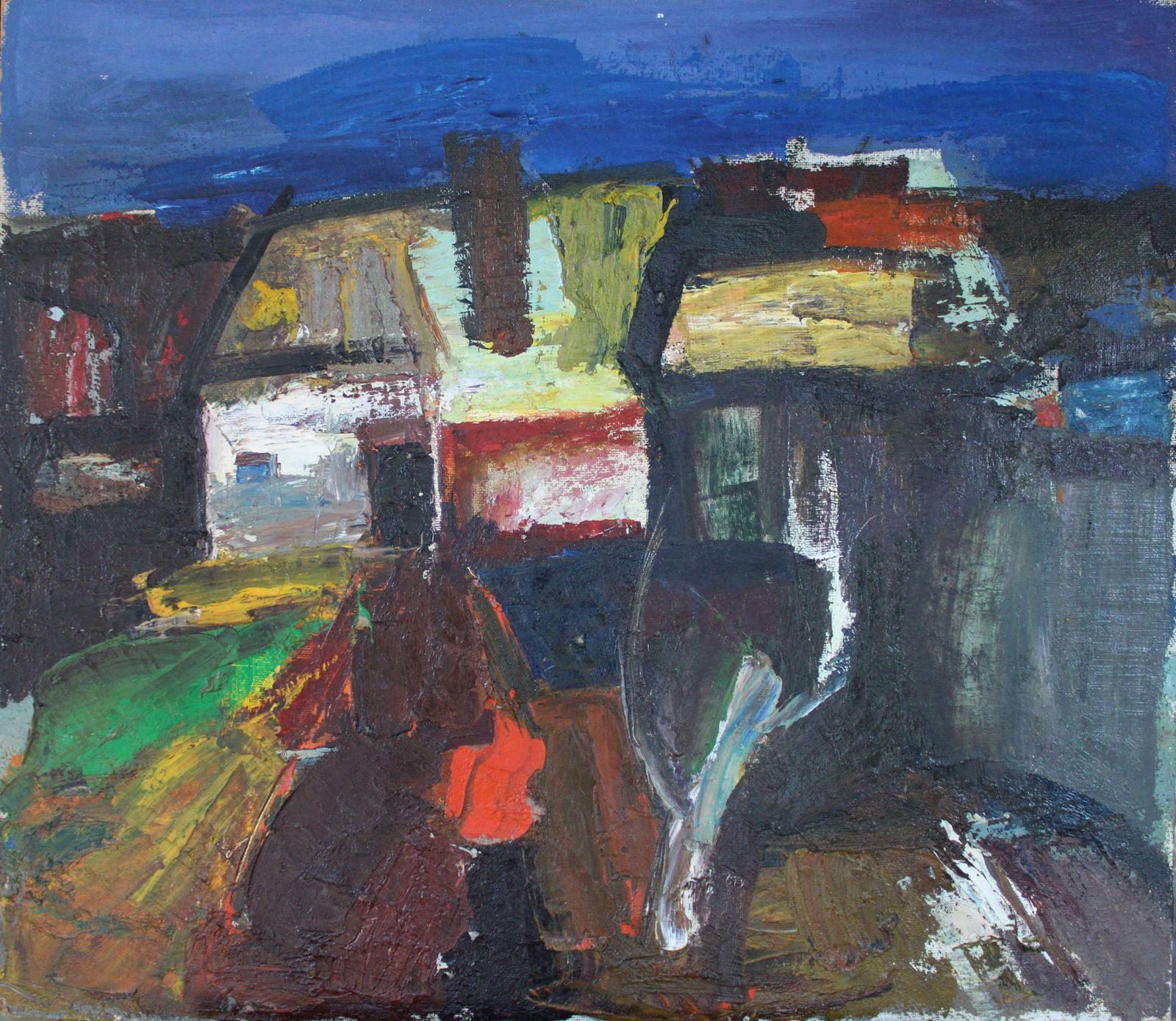 Aleksandr Rodin (1922 2001)village. Oil On Panel, 74 X 85cm