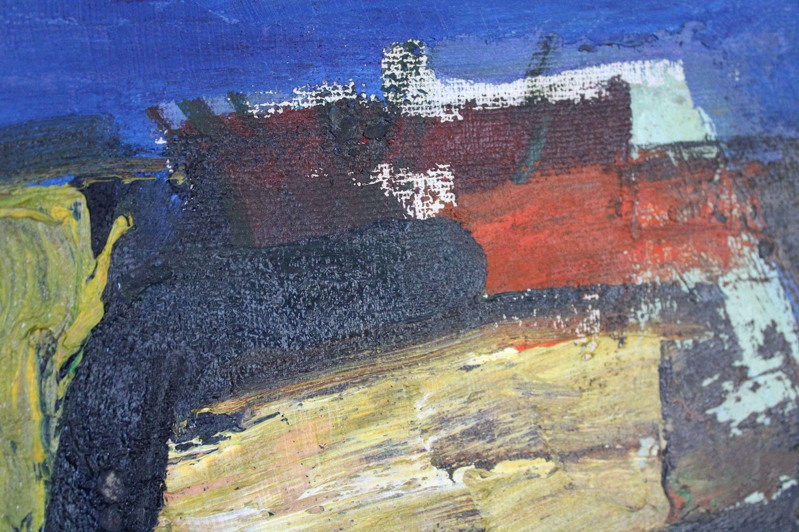 Aleksandr Rodin (1922 2001)village. Oil On Panel, 74 X 85cm photo vintage
