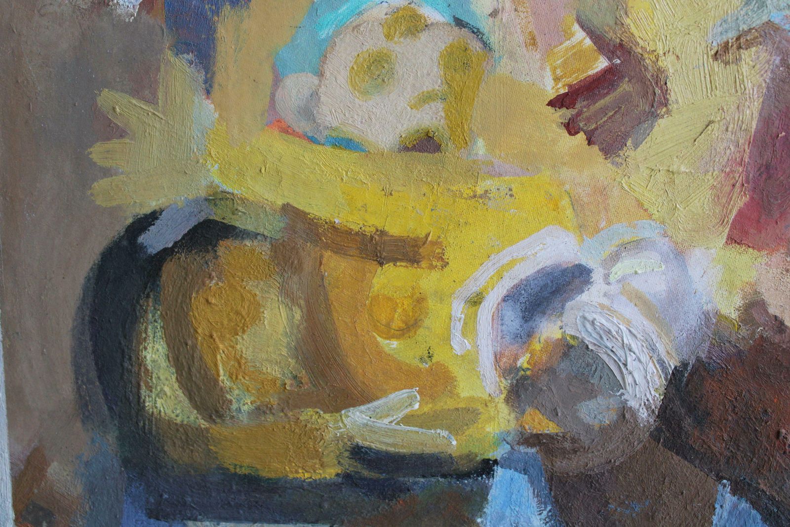 Victor Karnauh In The Din Of Racing. Oil On Canvas. 45 X 60 Cm photo Art