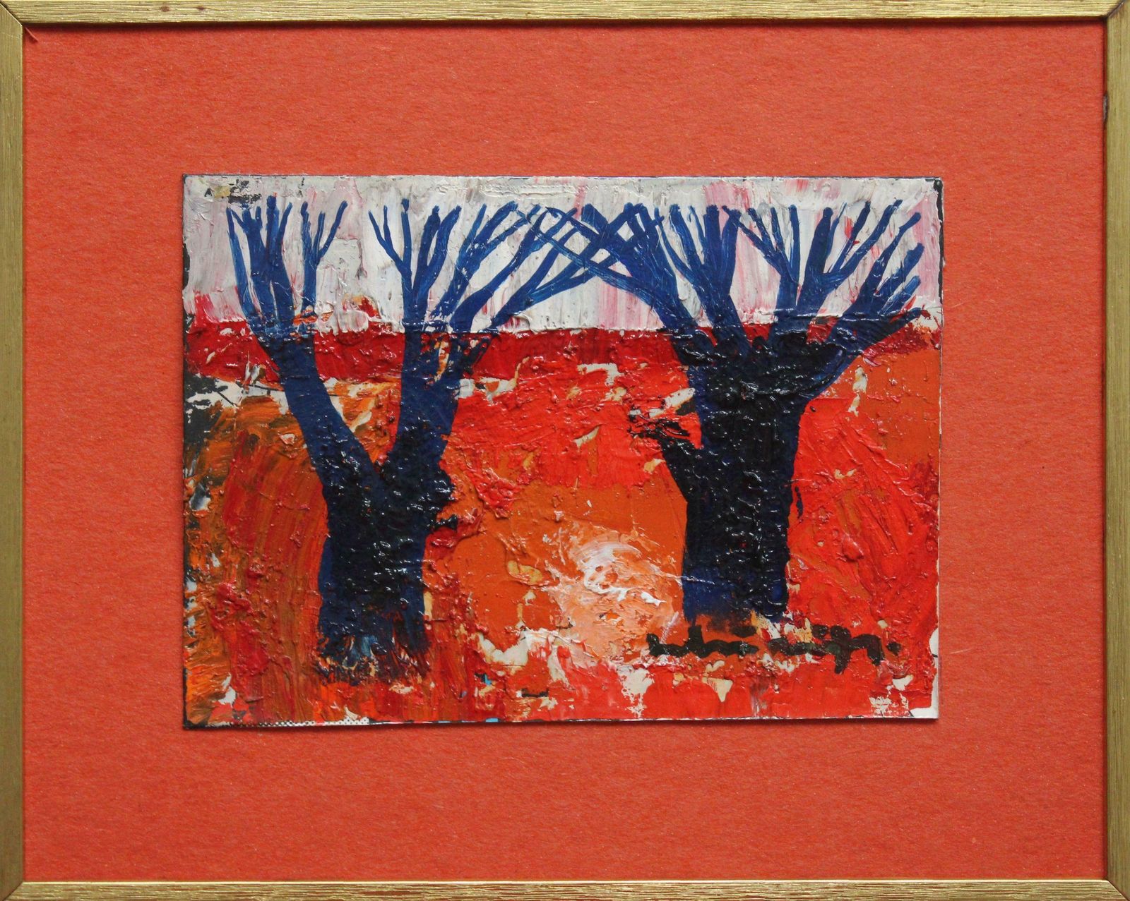 Laimdots Murniekssunrise. Cardboard, Oil, 11x16 Cm photo furniture