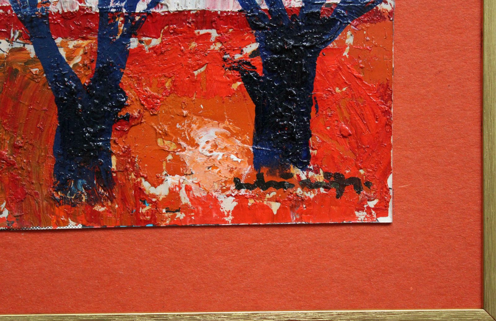 Laimdots Murniekssunrise. Cardboard, Oil, 11x16 Cm photo for sale