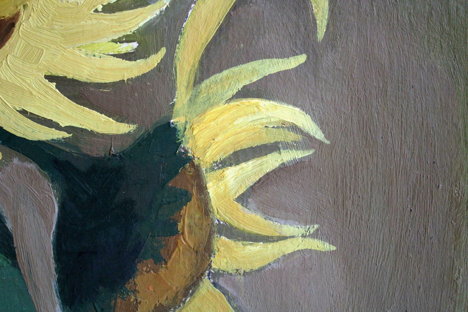 Laimdots Murniekssunflowers. Cardboard, Oil, 87x77 Cm photo vinterior