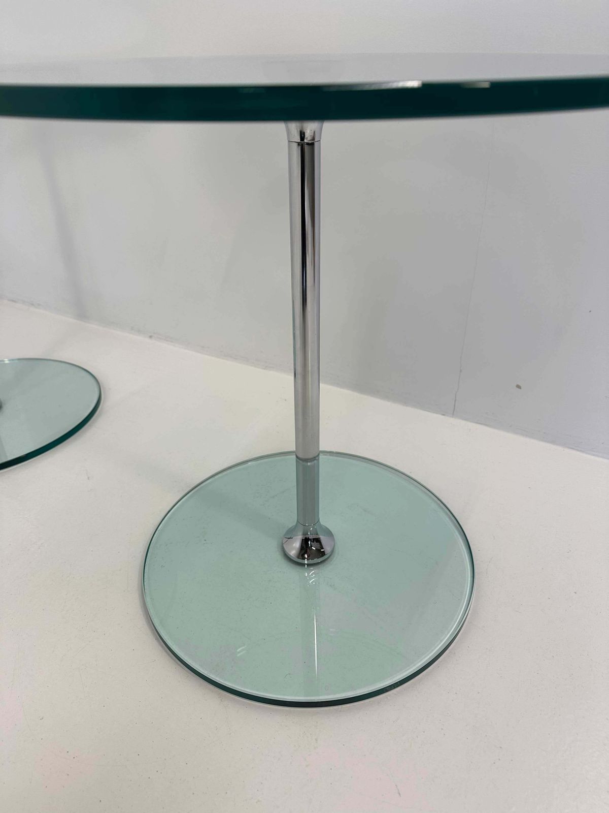 Italian Mid Century Chromed Metal And Glass Coffee Table, 1970s photo buy
