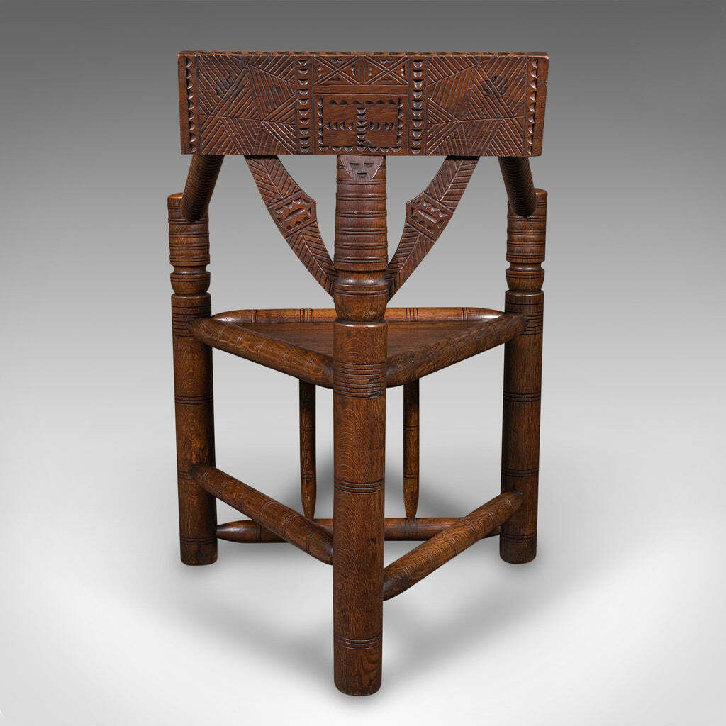 Antique Turner's Chair, English, Beech, Oak, Elbow Seat, Old Saxon, Victorian photo for sale