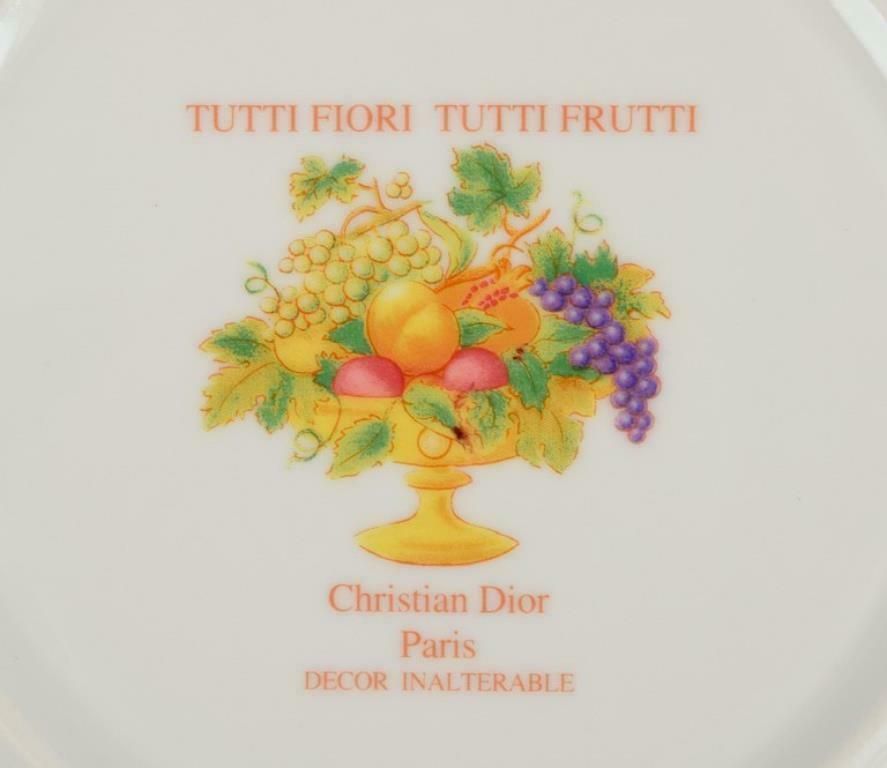 Christian Dior, Paris. Two Tutti Fiori, Tutti Frutti Porcelain Plates. photo vinterior