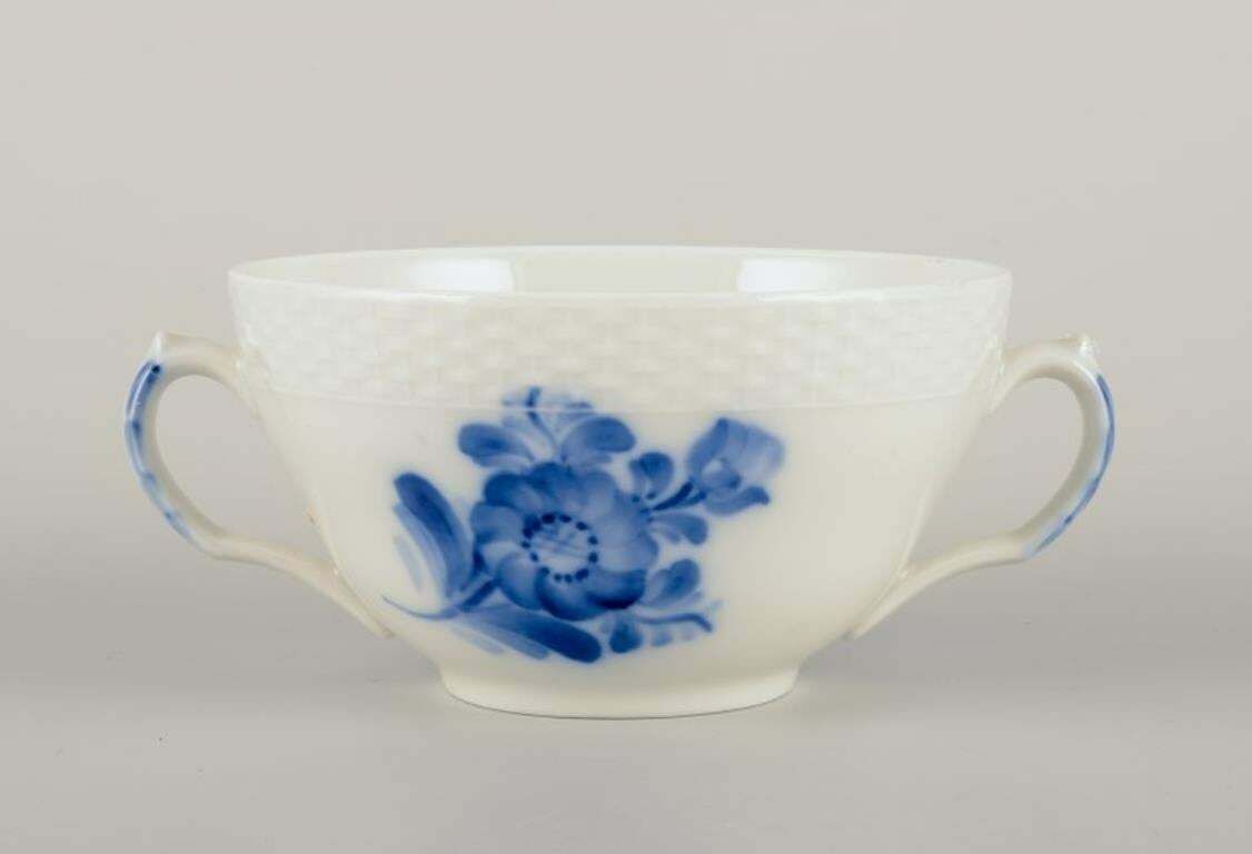 Royal Copenhagen Blue Flower Braided. Set Of Six Pairs Of Bouillon Cups. photo for sale