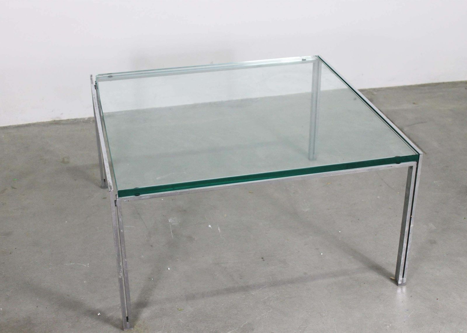 Ross Littell Luar Low Table In Steel And Glass By Ifc 1970s