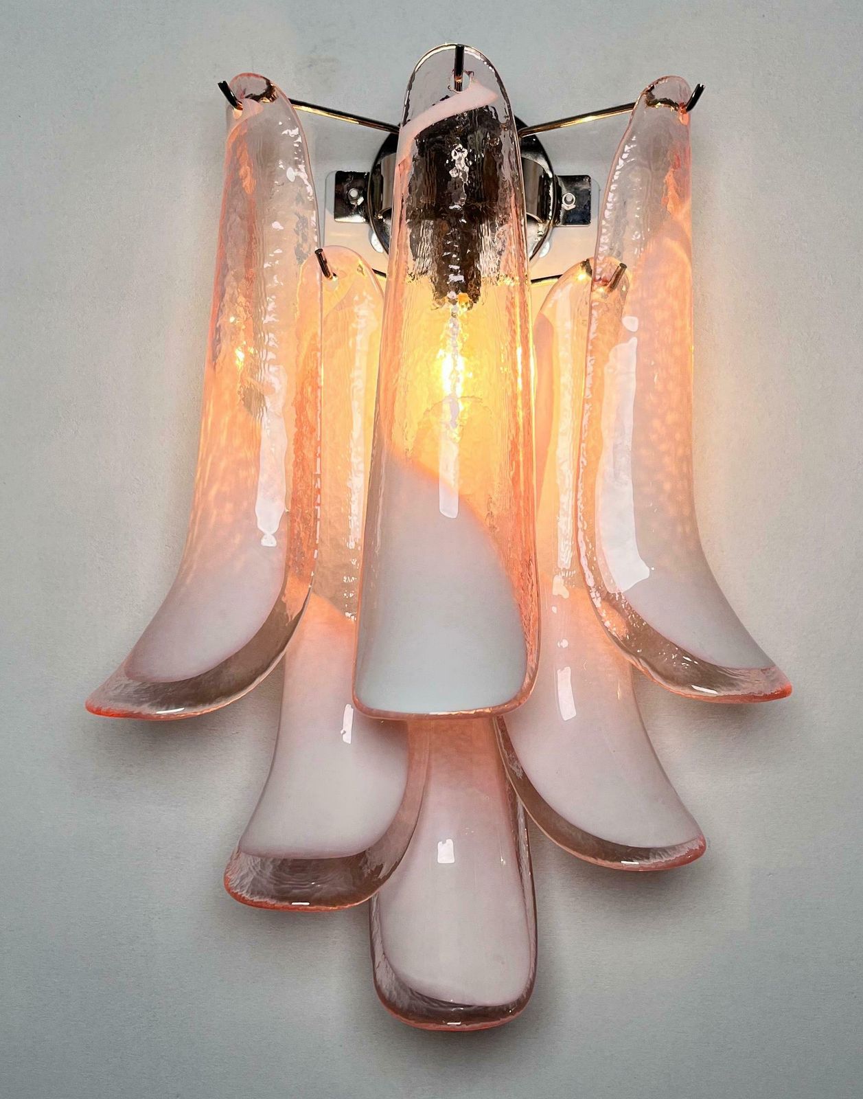 Set Of Four Italian Petal Murano Sconces photo Lighting
