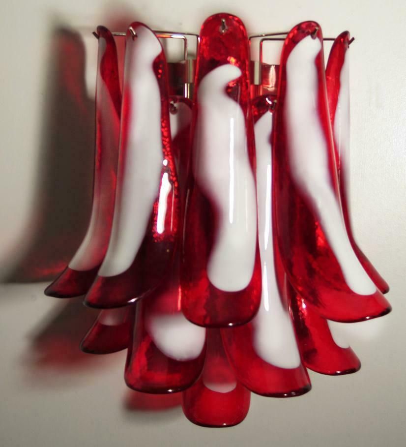 Pair Of Italian Petal Murano Sconces photo vintage