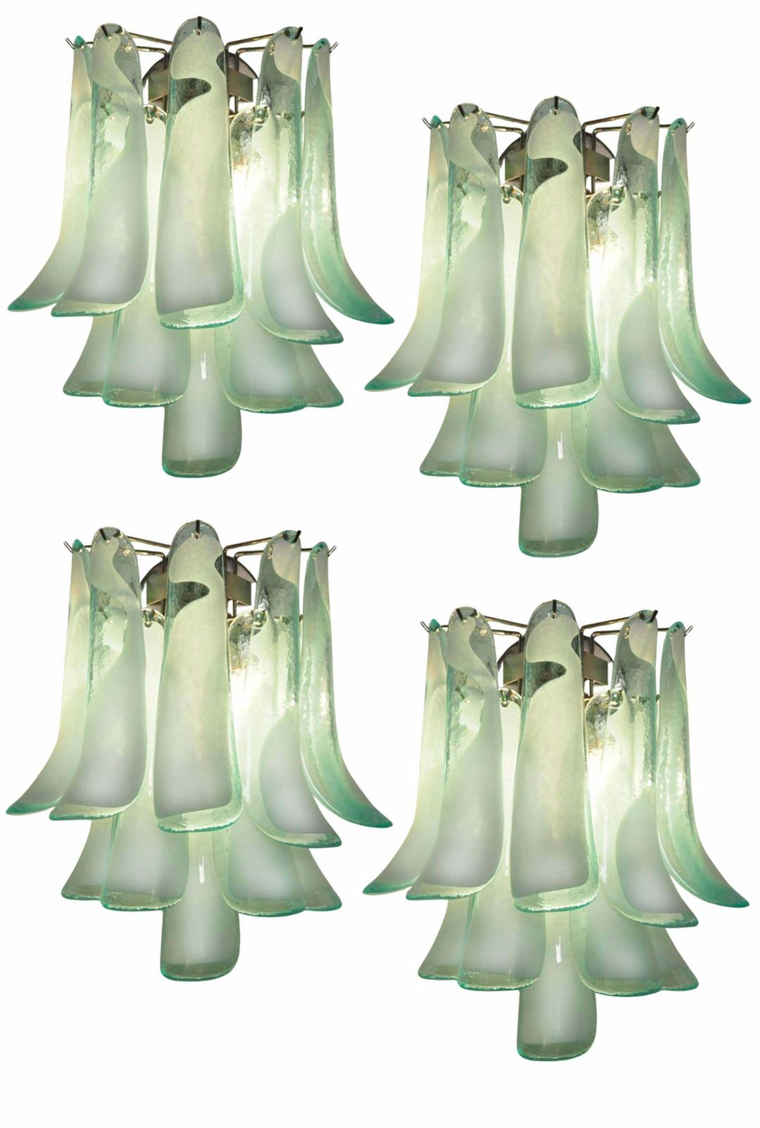 Pair Of Italian Petal Murano Sconces photo Lighting
