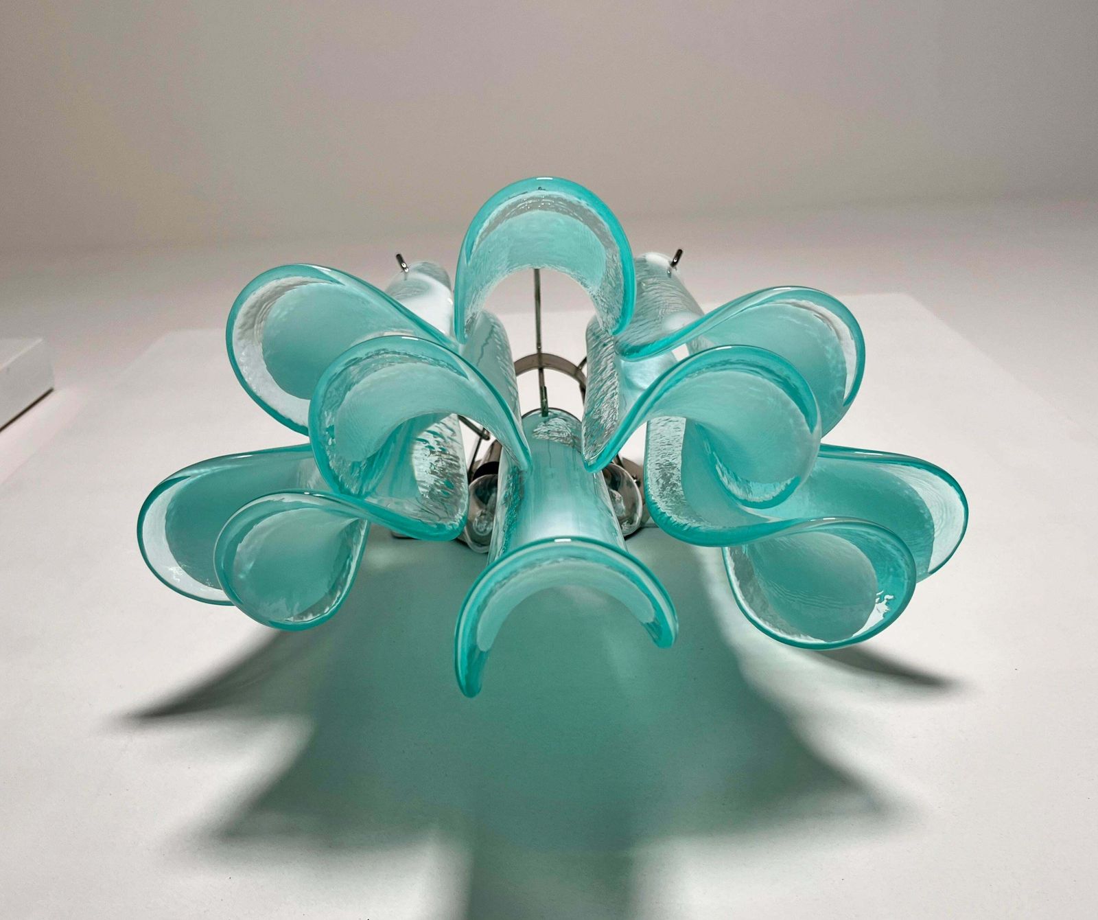Pair Of Italian Petal Murano Sconces photo vinterior
