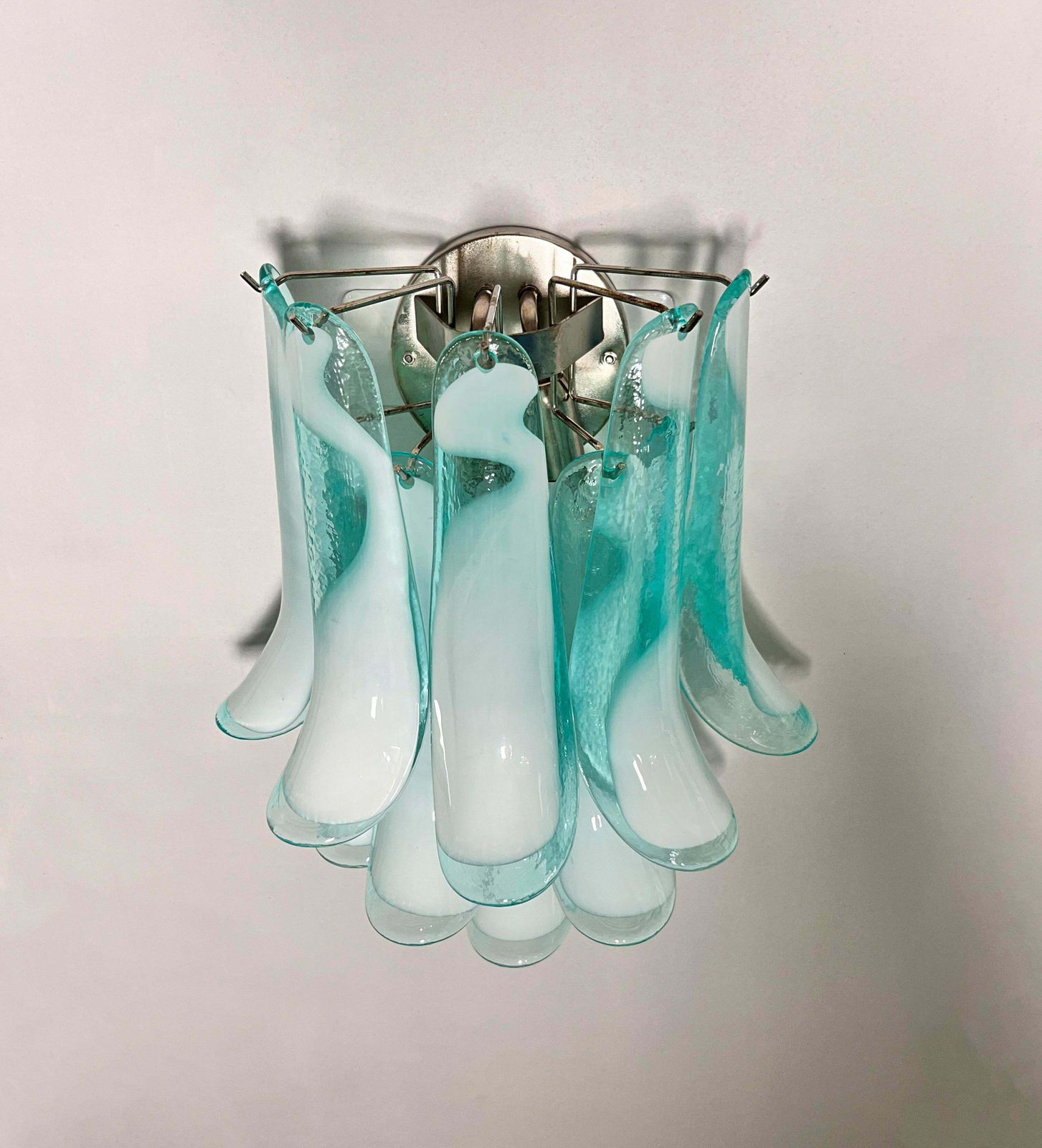 photo furniture Pair Of Italian Petal Murano Sconces