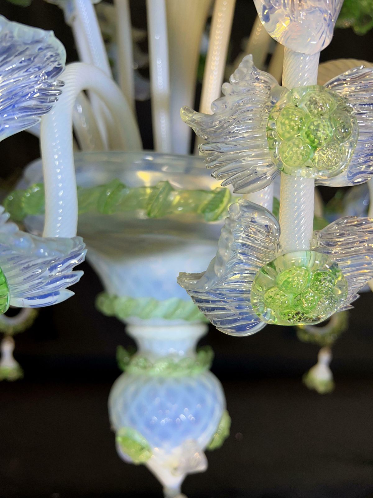 Majestic Light Blue And Green Venetian Chandelier, Murano, 1950s photo 6443.0
