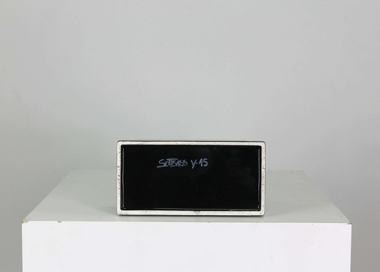 Ettore Sottsass Y15 Vase In Black Enameled Ceramic Yantra Series Poltronova 70s photo vinterior