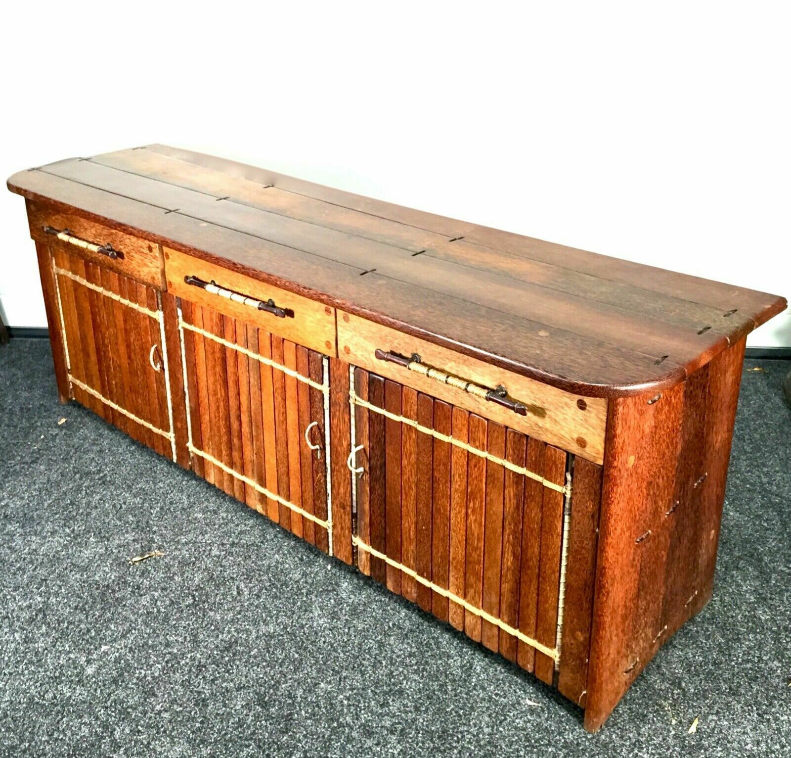 Large Coconut Wood 'Messina' Sideboard By Pacific Green / Media Stand / Storage
