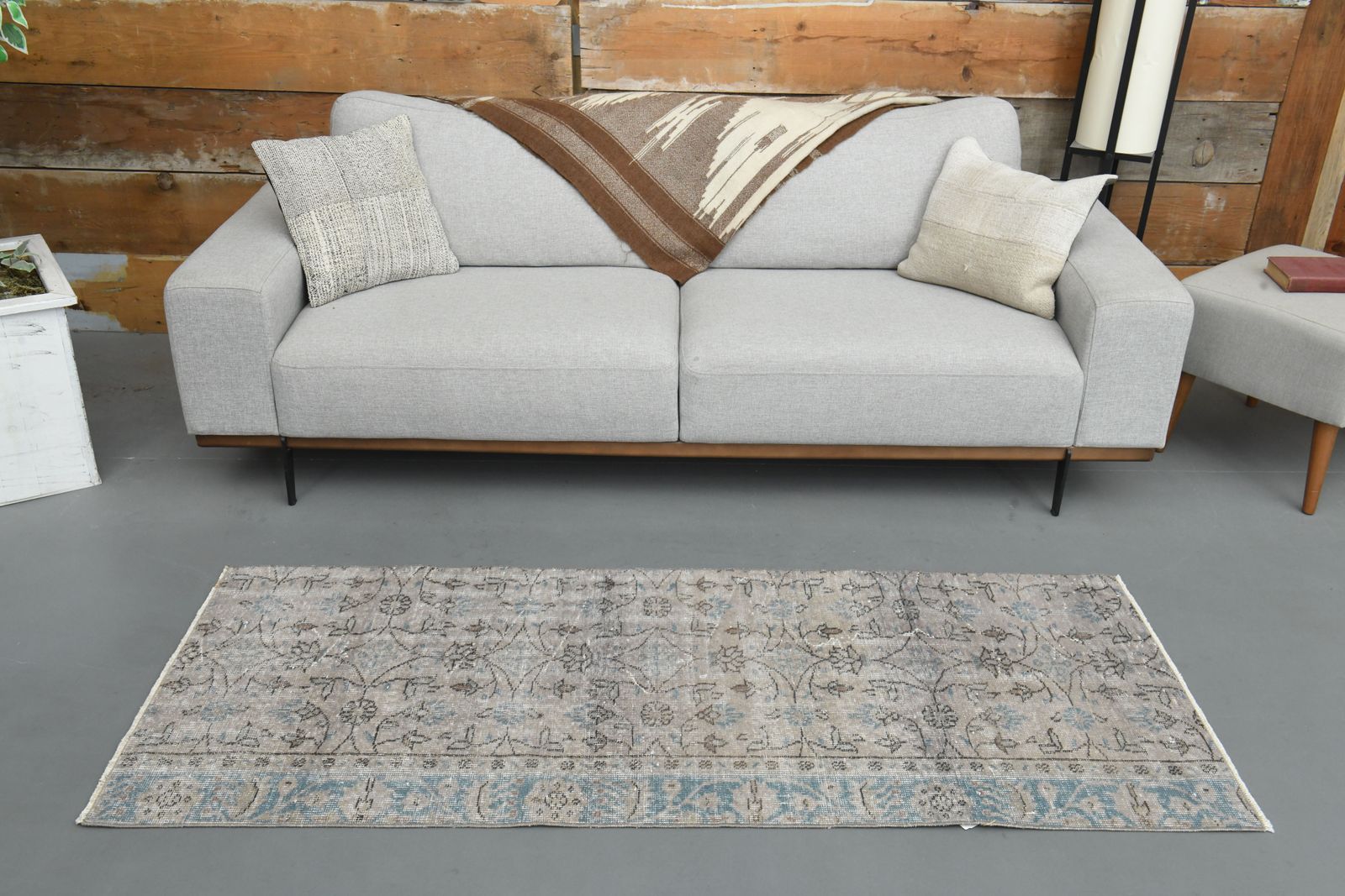 photo for sale 77x191 Cm Handmade Turkish Vintage Entryway Runner, Bath Mat, Wool Oushak Rug, Hallway Decor Rugs, Handwoven