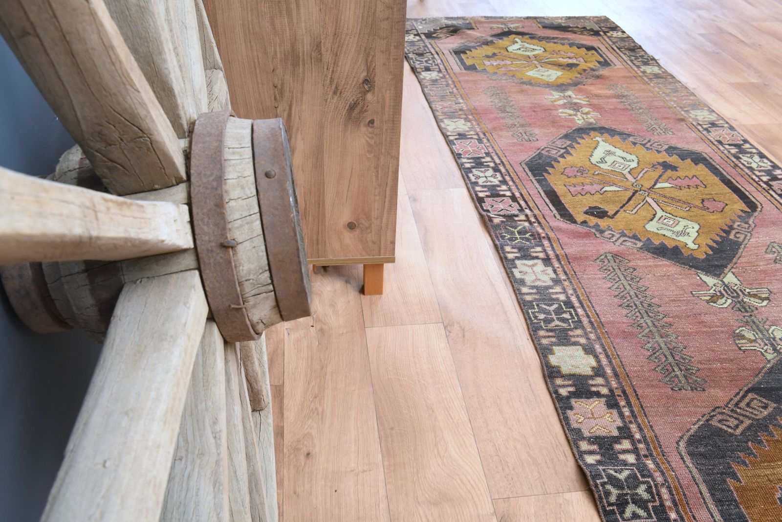 105x331 Cm Stair Chic Decor Turkish Vintage Runner, Wool Oushak Rug, Tribal Rugs, Handmade Carpet