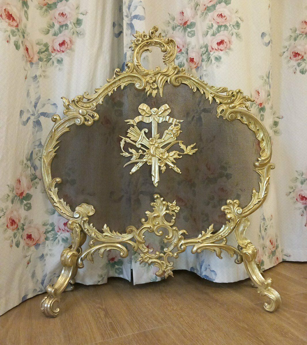 Louis XV Style Fire Screen, 1800s